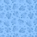 Lumin Fabrics Amalfi Coast Floral Stamp Light Blue Fabric