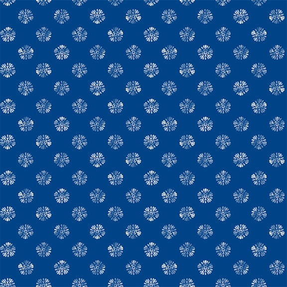 Lumin Fabrics Amalfi Coast Floral Dots Navy Fabric
