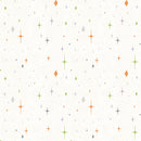 White Owl Hauntingly Yours Halloween Stars Cream Fabric