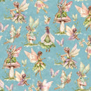 White Owl Fairy Boutique Woodland Sprites Teal Fabric