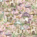 White Owl Fairy Boutique Pixie Town Pink Fabric