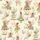 White Owl Fairy Boutique Woodland Sprites Cream Fabric