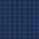 White Owl Growing In Color Plaid Denim Fabric