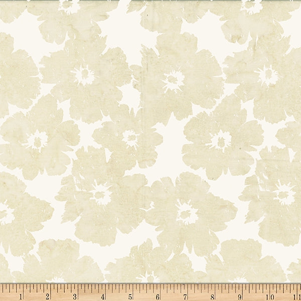 Hoffman Fabrics Bali Batik Large Floral Oyster Fabric