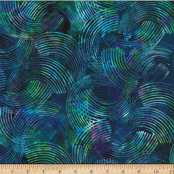 Hoffman Fabrics Bali Batik Organic Lines Hummingbird Fabric