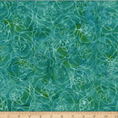 Bali Batik Oceanic Adventure Rose Line Mint Fabric