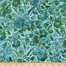 Bali Batik Painted Floral River Rock Fabric