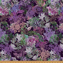 Hoffman Fabrics Botanical Charm Flowers Deep Amethyst Fabric