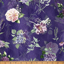 Hoffman Fabrics Botanical Charm Flowers New Grape Fabric