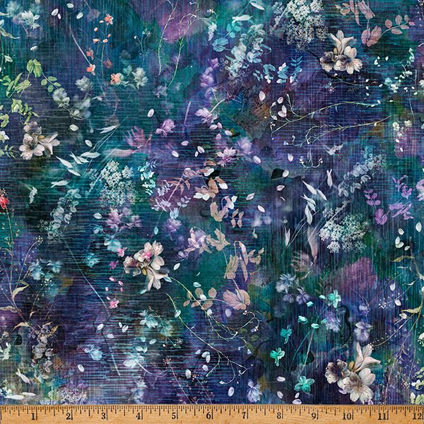 Hoffman Fabrics Botanical House Floral Dragonfly Fabric