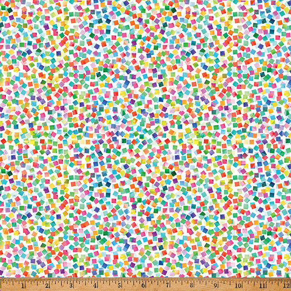 Hoffman Fabrics Block Party Spectrum Print Pixels Spectrum Fabric