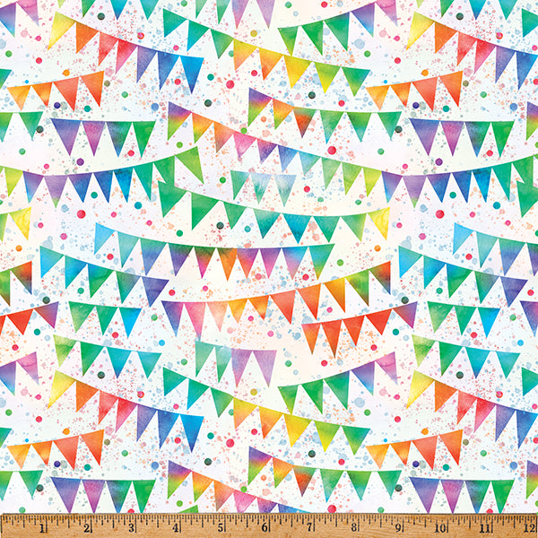 Hoffman Fabrics Block Party Spectrum Print Flags Spectrum Fabric