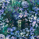 Hoffman Fabrics Jewel Depths Floral Emerald Fabric