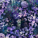 Hoffman Fabrics Jewel Depths Floral Violet Fabric
