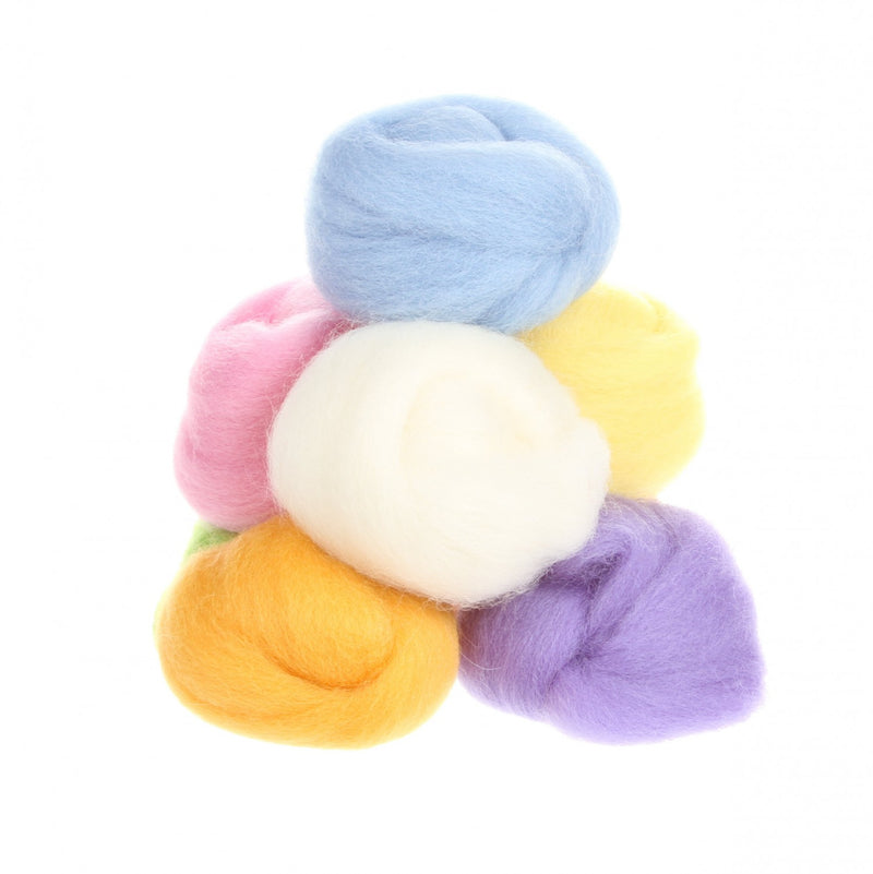 Wool Roving Assortment Cotton Candy