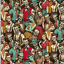 Timeless Treasures Wicked Willow Selfie Zombies Fabric