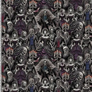 Timeless Treasures Wicked Willow Day Of The Dead Gala Grey Fabric