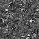 Timeless Treasures Wicked Willow Gothic Halloween Motifs Charcoal Fabric