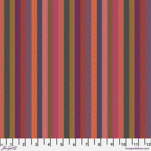 Kaffe Fassett Woven Narrow Stripe Sunset Fabric