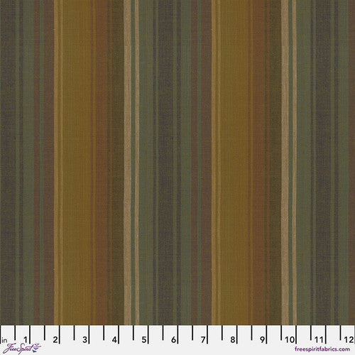 Kaffe Fassett Woven Exotic Stripe Khaki Fabric