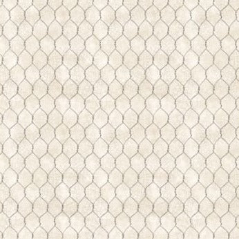 Wilmington Prints Proud Rooster Chicken Wire Ivory Fabric ONLINE ONLY