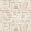 Wilmington Prints Farmhouse Chic Word Toss Cream Fabric ONLINE PURCHASE ONLY