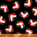 Windham Fabrics Calling All Nurses Hand Heart Black Fabric ONLINE PURCHASE ONLY