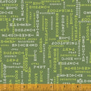 Windham Fabrics Clueless Password Green Fabric ONLINE PURCHASE ONLY