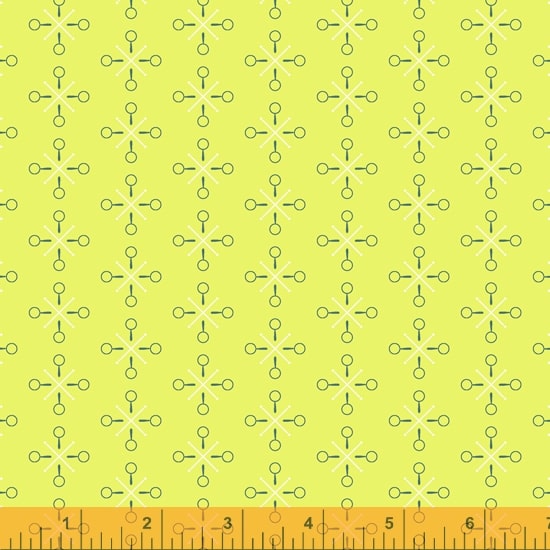 Windham Fabrics Clueless Spotted Green Chartreuse Fabric ONLINE ONLY