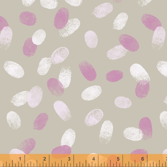 Windham Fabrics Clueless Fingerprints Grey Fabric ONLINE ONLY