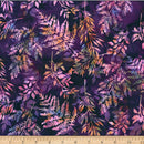 Hoffman Fabrics Huckleberry Leafy Branches Marsala Batik Fabric