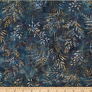 Hoffman Fabrics Autumn Mist Leafy Branches Earth Batik Fabric