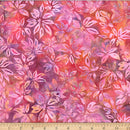 Hoffman Fabrics Huckleberry Leaves Shrimp Batik Fabric