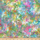 Hoffman Fabrics Pastel Party Leaves Taffy Batik Fabric