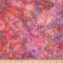 Hoffman Fabrics Huckleberry Ditsy Leaves Shrimp Batik Fabric