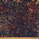 Hoffman Fabrics Paisley Clear Skies Fall Batik Fabric