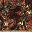 Hoffman Fabrics Xray Leaves Coffee Shop Havana Batik Fabric