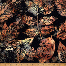 Hoffman Fabrics Xray Leaves Coffee Shop Woody Batik Fabric