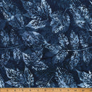 Hoffman Fabrics Xray Leaves Clear Skies Licorice Batik Fabric