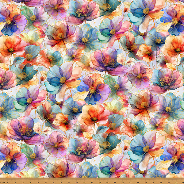 Hoffman Fabrics Flourish Floral Multi Fabric