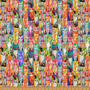 Hoffman Fabrics Crafty Cats Rainbow Sweets Fabric