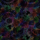 Timeless Treasures Doodle Floral Prism Wide Back Fabric