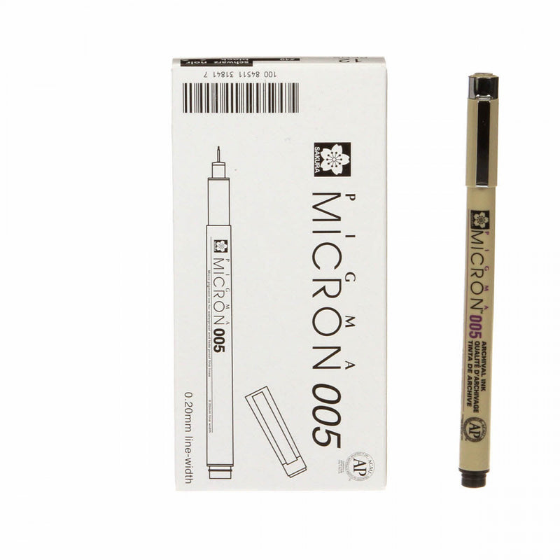 Pigma Micron Pen .20mm Black Size 005