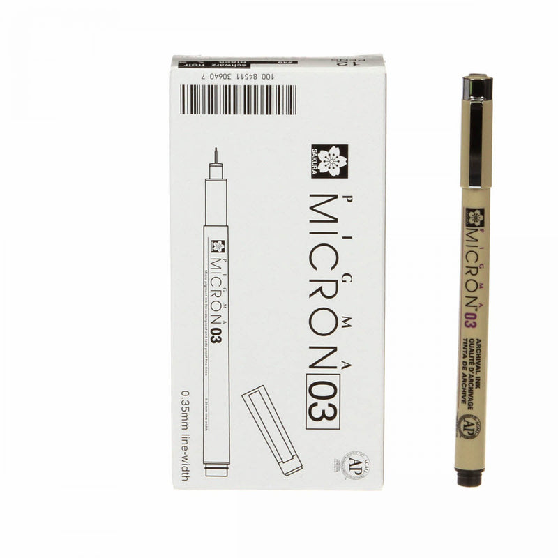 Pigma Micron Pen .35mm Black Size 03