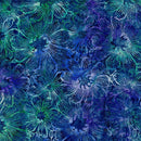 Timeless Treasures Xtonga Batik Gerber Daisy Mermaid Wide Back Fabric