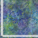 Timeless Treasures Xtonga Batik Tropical Leaves Lilypad Wide Back Fabric