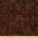 Hoffman Fabrics Leafy Brown Batik Fabric