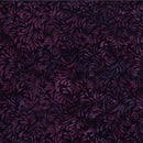 Hoffman Fabrics Swirly Petals Black Grape Batik Fabric