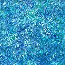 Hoffman Fabrics Swirly Petals Aquamarine Batik Fabric