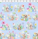 Clothworks Spring Cheer Toile Denim Fabric